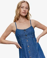 Sanctuary Women's Sweetheart Neck Wilder Denim Dress