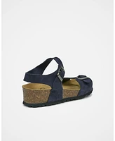Low Wedge Double Buckle Sandal