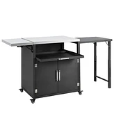Mondawe Versatile Outdoor Cabinet with Folding & Expandable Work Surfaces