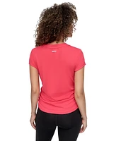 Dkny Sport Women's Crewneck Short-Sleeve Side-Ruched Top