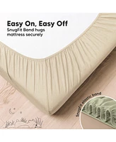 KeaBabies 2pk Aereo Fitted Crib Sheets for Boys, Girls, 52x28 Standard Baby Mattress Sheets, Bamboo Viscose Cotton