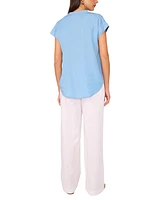 Vince Camuto V Neck Front Placket Blouse
