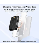 10000mAh Magnetic Power Bank w/ Stand- 3 Cables & Wireless Charging