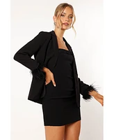 Petal and Pup Women's Rosemary Faux Feather Sleeve Blazer