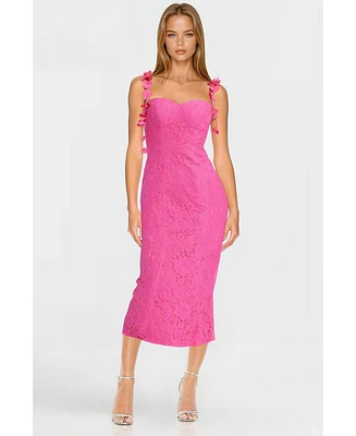 One33 Social Women's The Zoe Lace Flower Strap Cocktail Dress