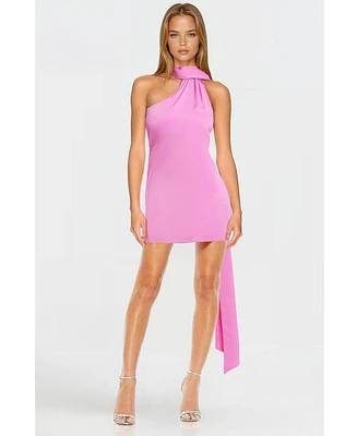 One33 Social Women's The Layla One-Shoulder Halter Mini Dress