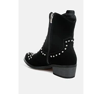 Hira Studs Embellished Cowboy Boots