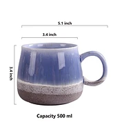 4-Piece Ceramic Coffee Mugs Cup Set - 17oz