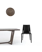 Faux Leather Dining Chair with Armless Design for Kitchen or Room