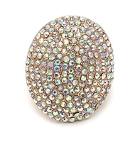 Sohi Women's Gold Plated Designer Stone Ring