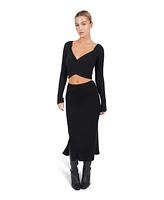 Belle & Bloom Women's All My Life Knit Midi Skirt