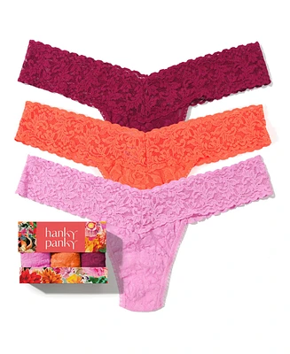 Hanky Panky Women's Signature Lace Low Rise Thong 3 Pack