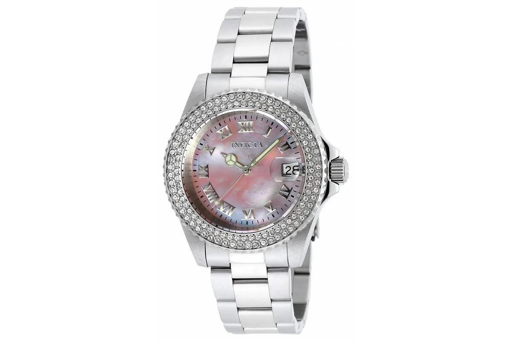 Invicta Women's 19874 Angel Quartz 3 Hand Light Pink Dial Watch
