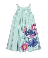 Disney Toddler and Little Girls Stitch Embroidered Linen Dress