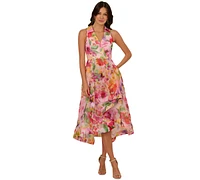 Adrianna Papell Women's Floral-Print High-Low Dress