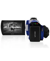 Minolta MN2K50NV 2.7K Qhd 48MP 3" Touchscreen Night Vision Camcorder, Blue