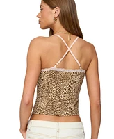 Edikted Women's Gal Leopard Print Tank Top