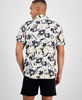 Hugo by Boss Men's Abstract Floral Beach Shirt