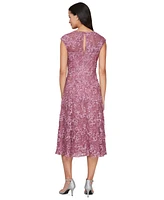 Alex Evenings Women's Sweetheart-Neck Lace Sequin Soutache Dress