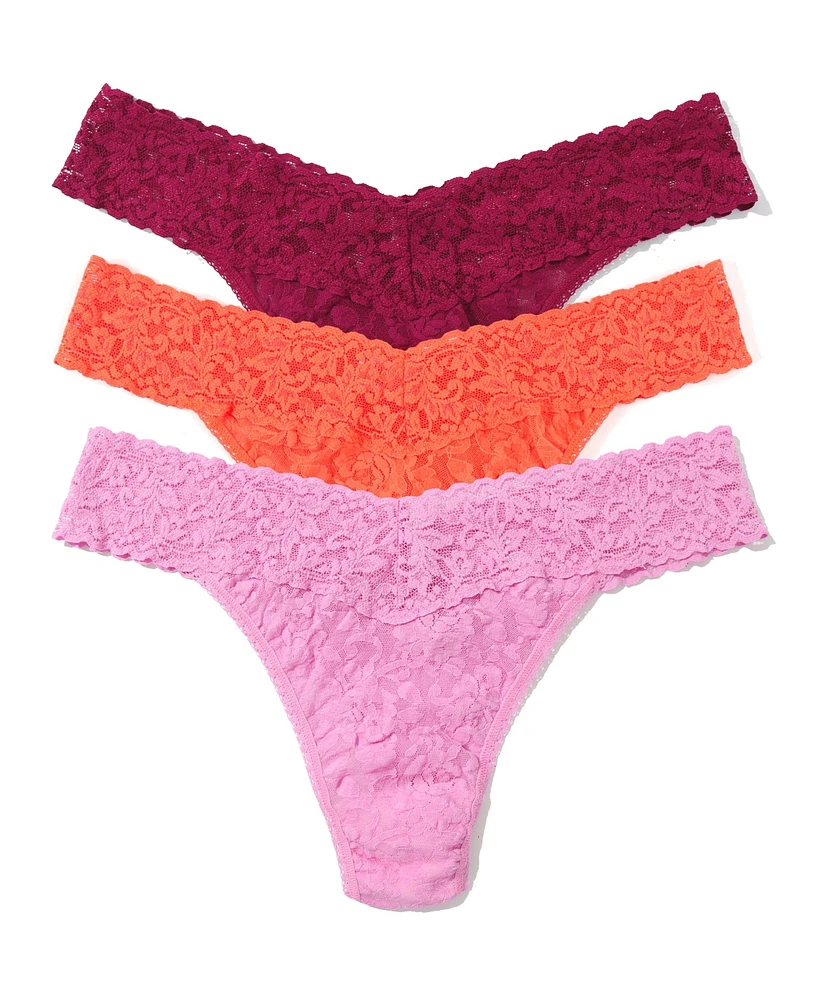 Hanky Panky Women's Signature Lace Original Thong 3 Pack