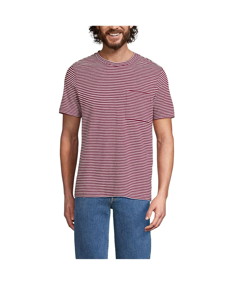 Lands' End Men's Short Sleeve Cotton Linen Tee