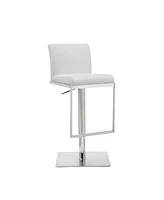 Sleek Stainless Steel Bar Height Chair for Indoor or Outdoor Use