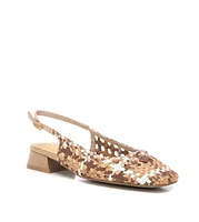 Carmela Leather Women's Slingback Braided Sandals By Xti