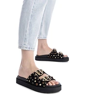 Carmela Leather Women's Fashion Footbed Sandals By Xti