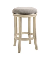 Backless Swivel Counter Height Bar Chair – Solid Wood Frame for Kitchen or Dining Use