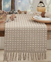 Saro Lifestyle Dashed Woven Table Runner