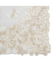 Saro Lifestyle Threaded Lace Net Table Runner, 15" x 72"