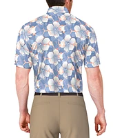 Pga Tour Men's Hibiscus-Print Polo Shirt
