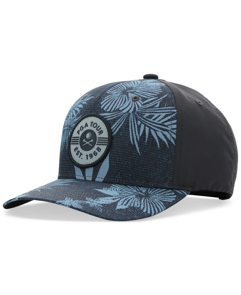 Pga Tour Men's Leaf-Print Logo Hat