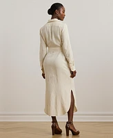 Lauren Ralph Lauren Women's Belted Linen Shirtdress