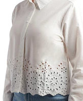 Bcx Juniors' Cotton Eyelet Shirt