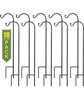 Sorbus Set of 10 Shepherds Hooks for Outdoor