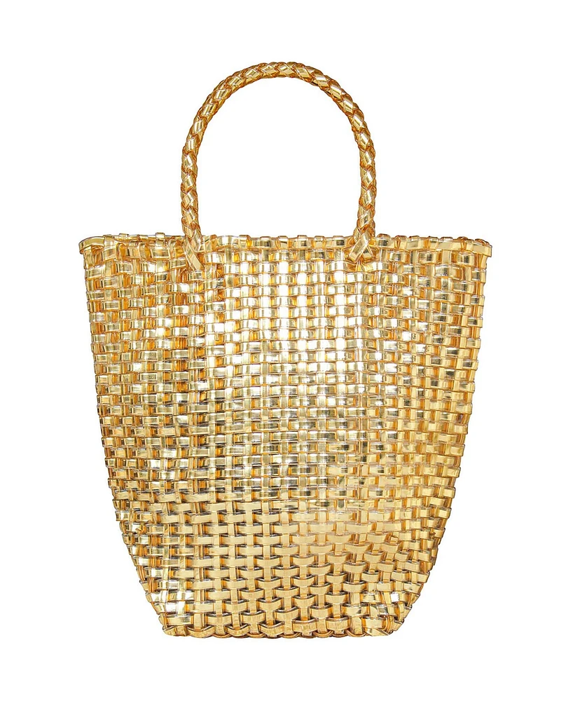 La Tote Metallic Bag In Gold
