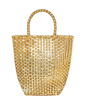 La Tote Metallic Bag In Gold