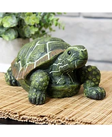 Terrance the Tortoise 9-Inch Long Polystone Indoor/Outdoor Garden Statue