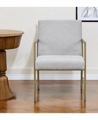 Fabric Dining Arm Chair with Padded Seat for Kitchen or Dining Room