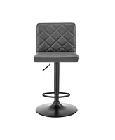Industrial Iron Adjustable Bar Stool – Swivel Seat & Low Back
