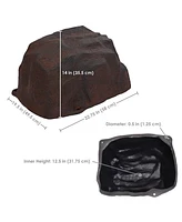 14” H Polyresin Landscape Fake Rock Cover