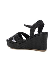 Women's Criss Cross Wedge Sandals By Xti
