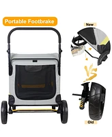Bingopaw 4 Wheel Foldable Large Capacity Pet Travel Stroller