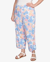Ruby Rd. Plus Floral Print Soft Capri Pants