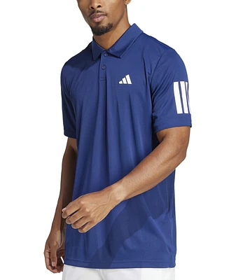 adidas Men's 3-Stripes Short Sleeve Performance Club Tennis Polo Shirt