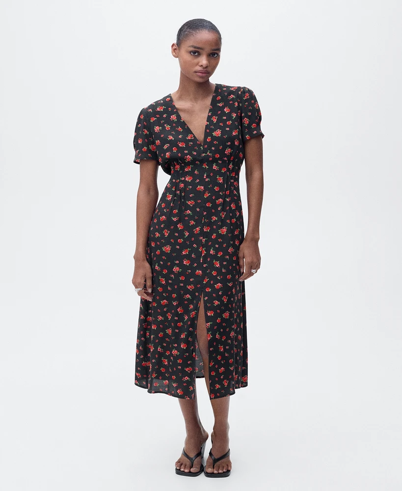 Mango Women's Midi Floral Dress