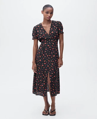 Mango Women's Midi Floral Dress