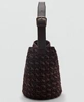 Mango Women's Natural Fiber Shopper Bag