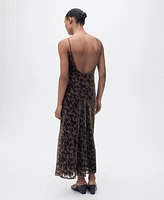 Mango Women's Floral Jacquard Dress